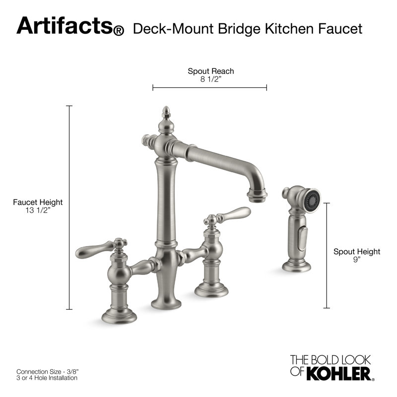 Kohler Artifacts® Bridge Faucet & Reviews Wayfair